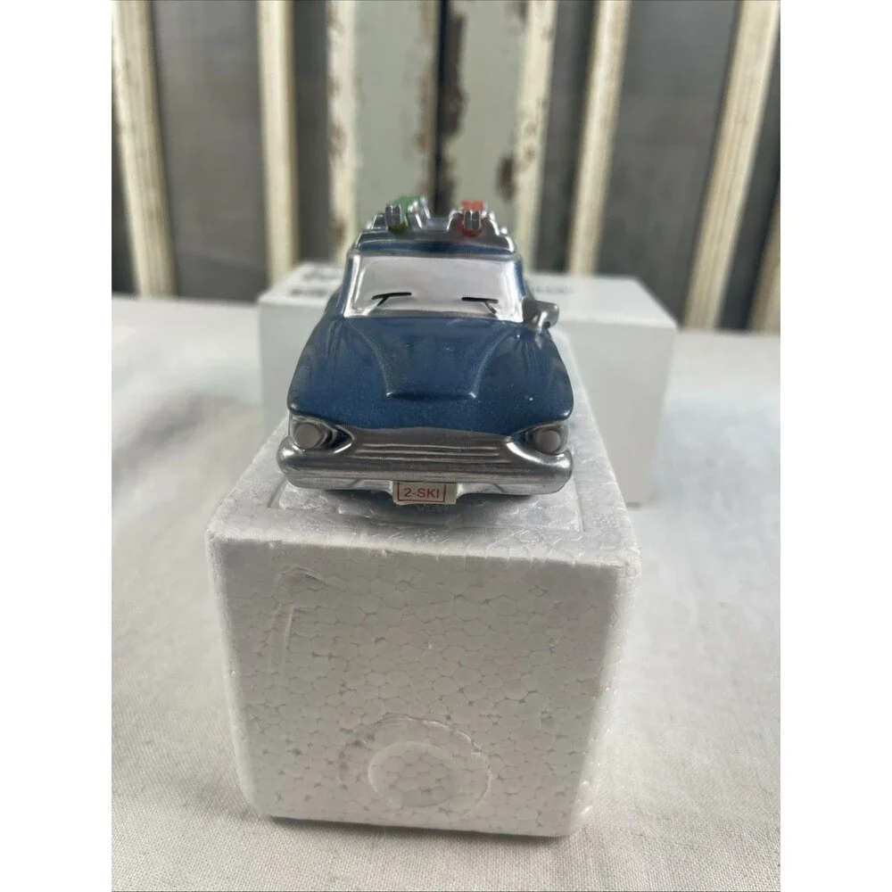 Dept. 56  1996 “Heading for the Hills” Blue Car w/Ski Rack & Snow